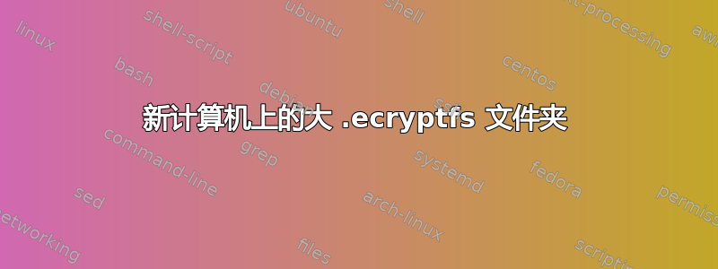 新计算机上的大 .ecryptfs 文件夹