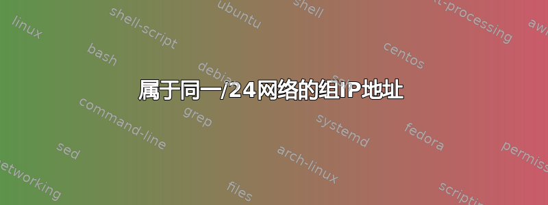 属于同一/24网络的组IP地址