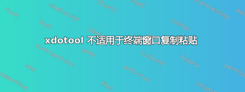 xdotool 不适用于终端窗口复制粘贴