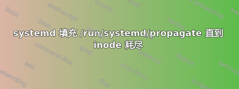 systemd 填充 /run/systemd/propagate 直到 inode 耗尽