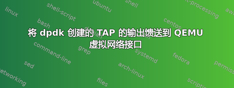 将 dpdk 创建的 TAP 的输出馈送到 QEMU 虚拟网络接口