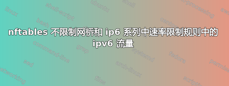 nftables 不限制网桥和 ip6 系列中速率限制规则中的 ipv6 流量