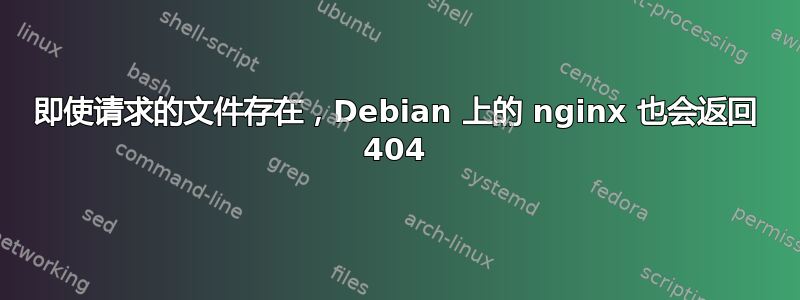 即使请求的文件存在，Debian 上的 nginx 也会返回 404