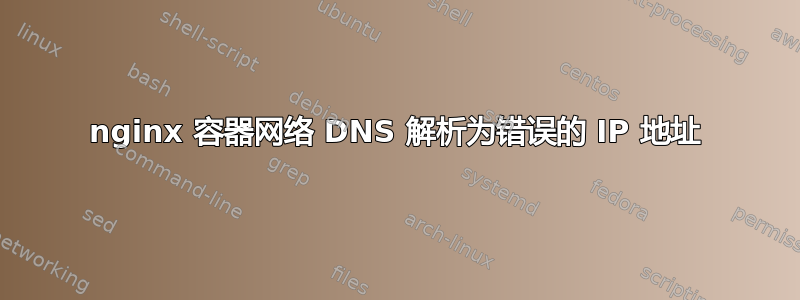 nginx 容器网络 DNS 解析为错误的 IP 地址