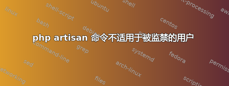 php artisan 命令不适用于被监禁的用户