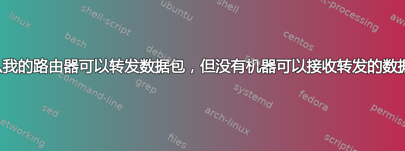 为什么我的路由器可以转发数据包，但没有机器可以接收转发的数据包？