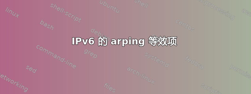 IPv6 的 arping 等效项