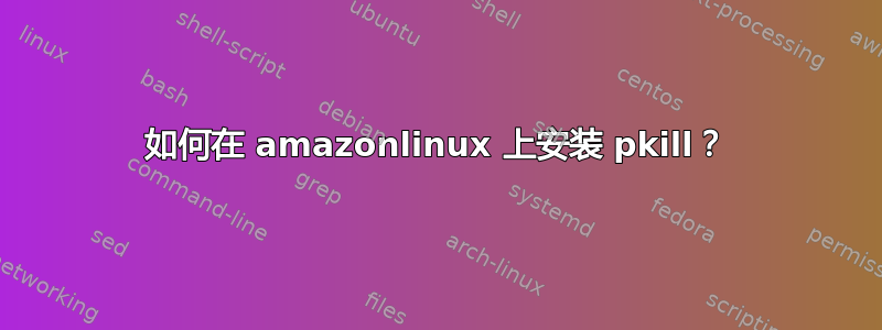 如何在 amazonlinux 上安装 pkill？