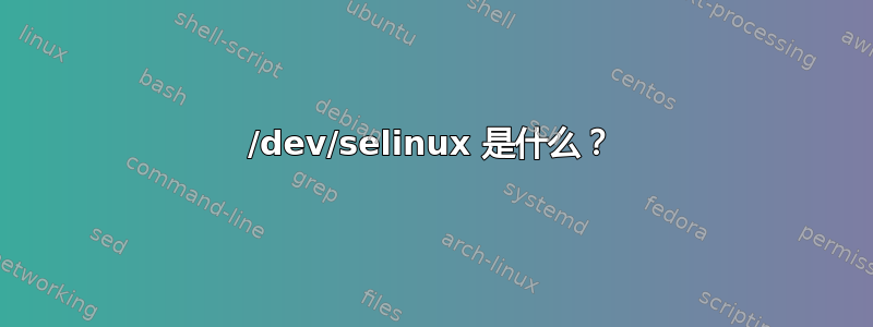 /dev/selinux 是什么？