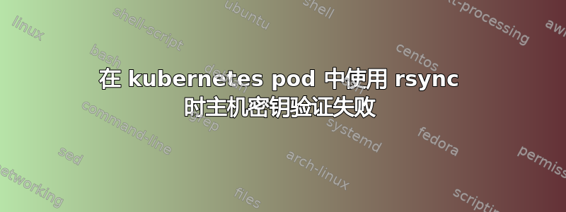 在 kubernetes pod 中使用 rsync 时主机密钥验证失败