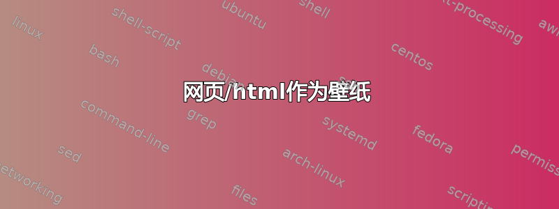 网页/html作为壁纸