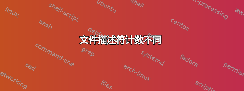 文件描述符计数不同