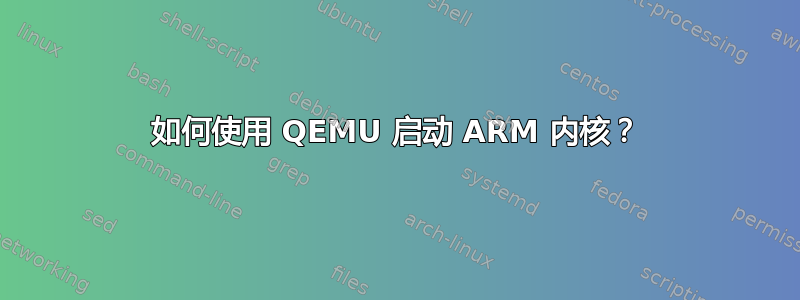 如何使用 QEMU 启动 ARM 内核？