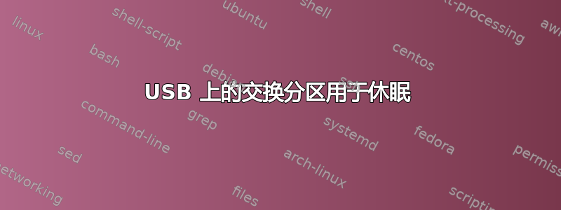 USB 上的交换分区用于休眠