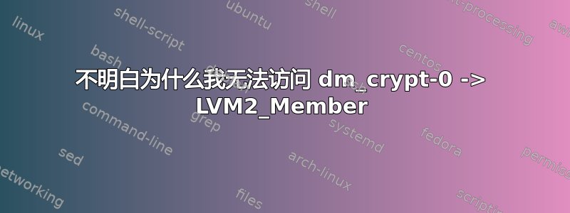 不明白为什么我无法访问 dm_crypt-0 -> LVM2_Member