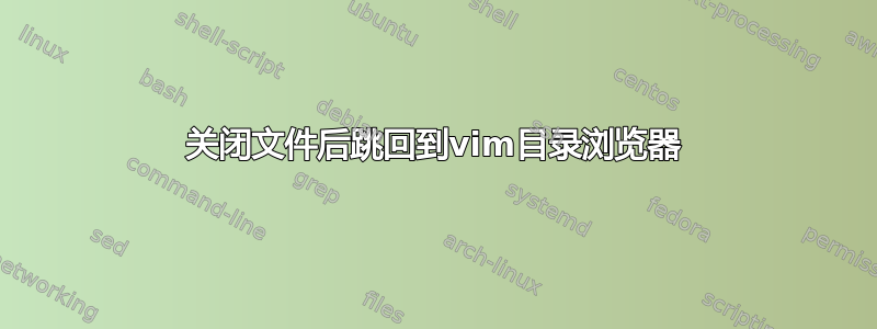 关闭文件后跳回到vim目录浏览器