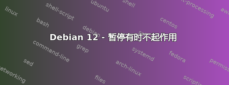 Debian 12 - 暂停有时不起作用