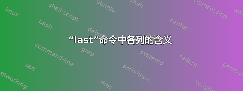 “last”命令中各列的含义