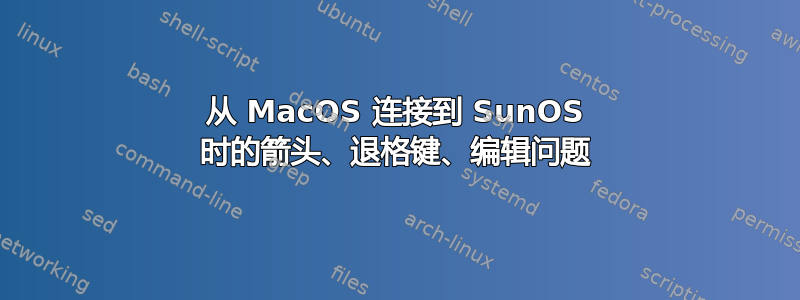 从 MacOS 连接到 SunOS 时的箭头、退格键、编辑问题