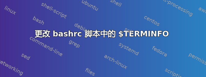 更改 bashrc 脚本中的 $TERMINFO