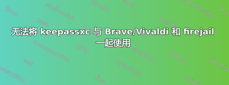 无法将 keepassxc 与 Brave/Vivaldi 和 firejail 一起使用