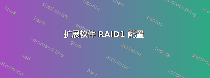 扩展软件 RAID1 配置