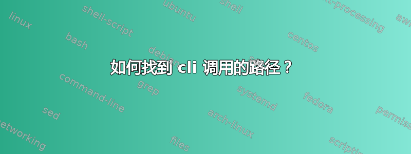 如何找到 cli 调用的路径？