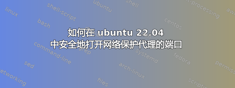 如何在 ubuntu 22.04 中安全地打开网络保护代理的端口