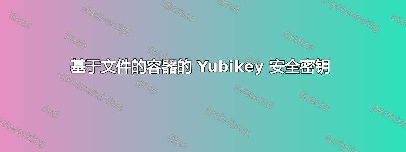 基于文件的容器的 Yubikey 安全密钥