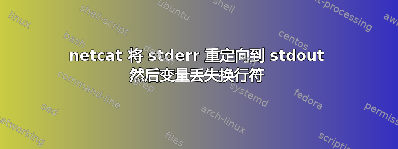 netcat 将 stderr 重定向到 stdout 然后变量丢失换行符