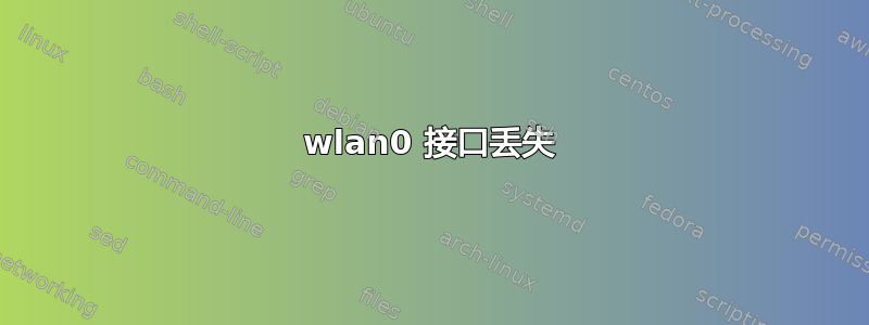 wlan0 接口丢失