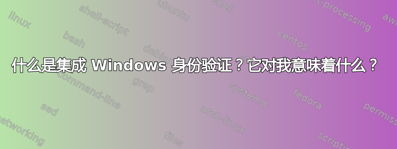 什么是集成 Windows 身份验证？它对我意味着什么？