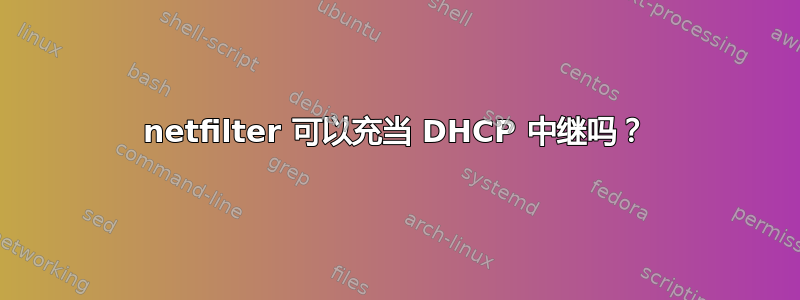 netfilter 可以充当 DHCP 中继吗？