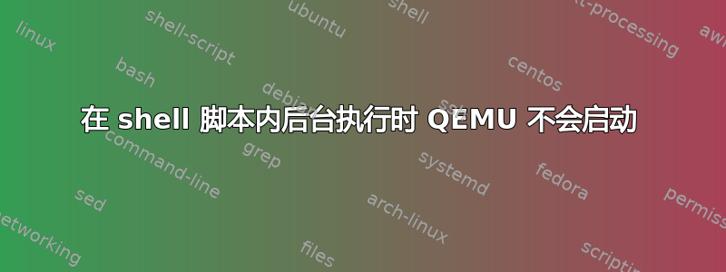 在 shell 脚本内后台执行时 QEMU 不会启动