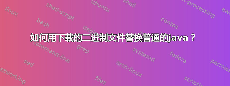 如何用下载的二进制文件替换普通的java？