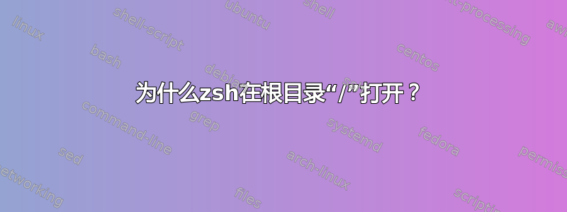 为什么zsh在根目录“/”打开？