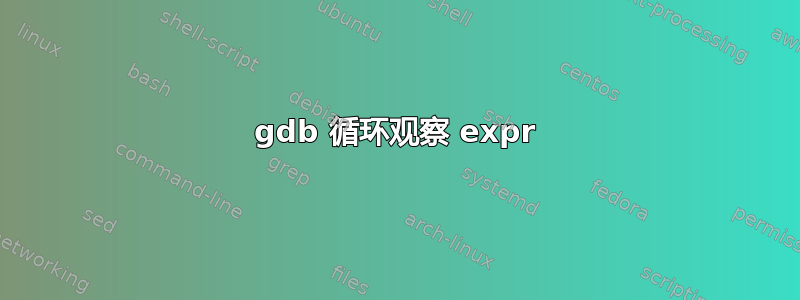 gdb 循环观察 expr