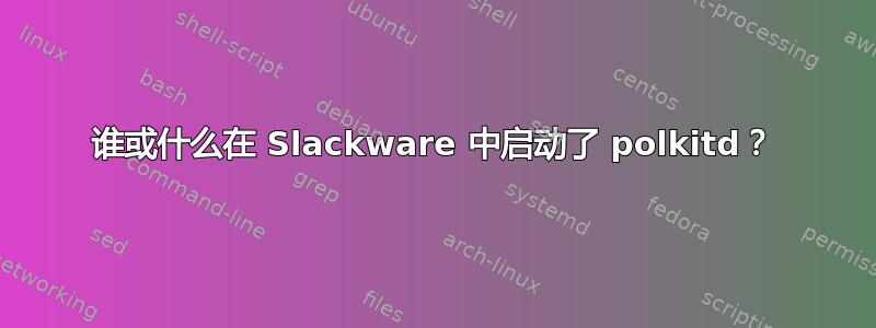 谁或什么在 Slackware 中启动了 polkitd？