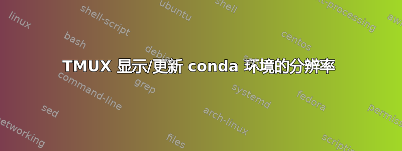 TMUX 显示/更新 conda 环境的分辨率