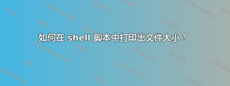 如何在 shell 脚本中打印出文件大小？