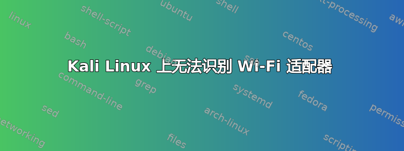 Kali Linux 上无法识别 Wi-Fi 适配器