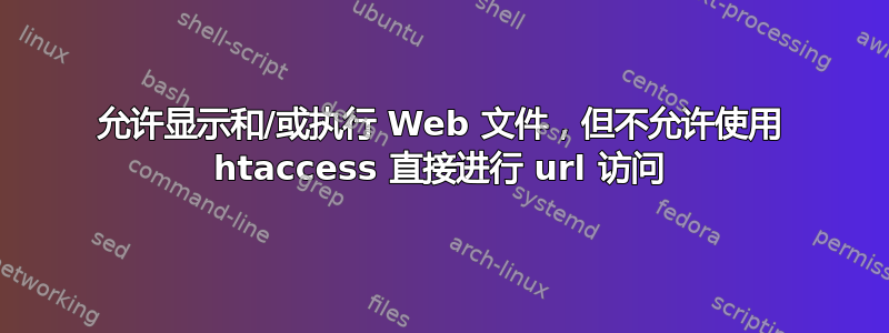 允许显示和/或执行 Web 文件，但不允许使用 htaccess 直接进行 url 访问