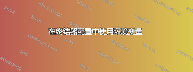 在终结器配置中使用环境变量