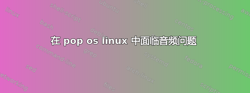 在 pop os linux 中面临音频问题