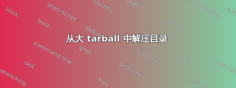 从大 tarball 中解压目录