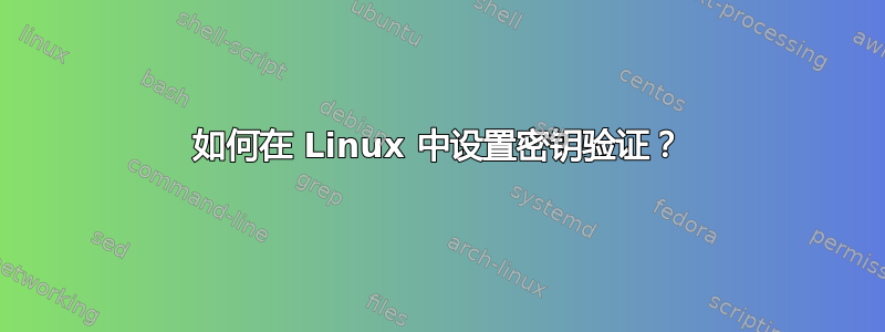 如何在 Linux 中设置密钥验证？