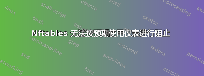 Nftables 无法按预期使用仪表进行阻止