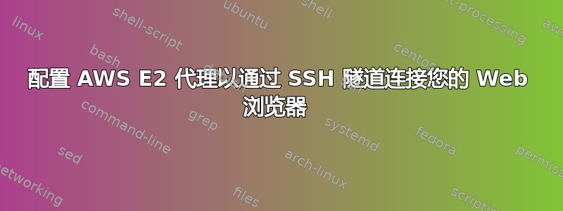 配置 AWS E2 代理以通过 SSH 隧道连接您的 Web 浏览器 