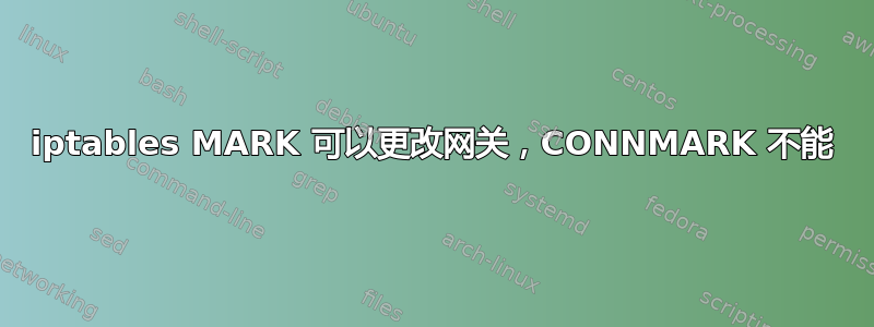 iptables MARK 可以更改网关，CONNMARK 不能