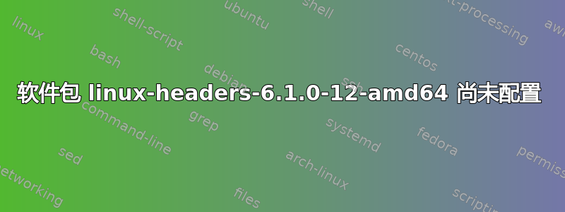 软件包 linux-headers-6.1.0-12-amd64 尚未配置